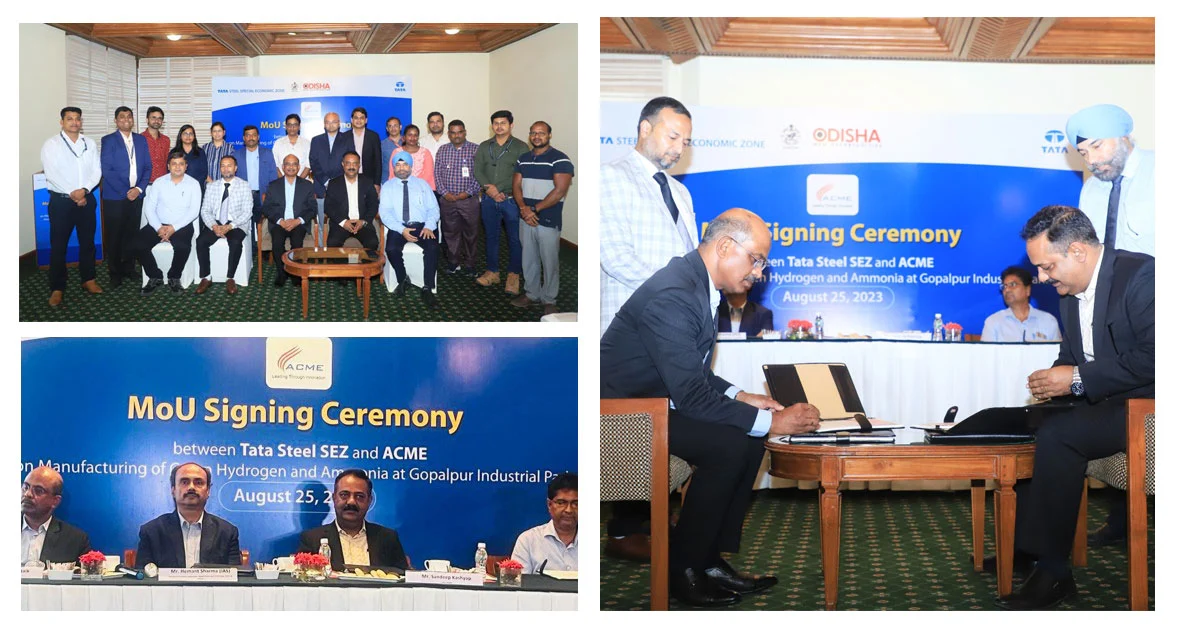 MoU Signing For the $7 Billion Green Hydrogen and Ammonia Plant in Odisha